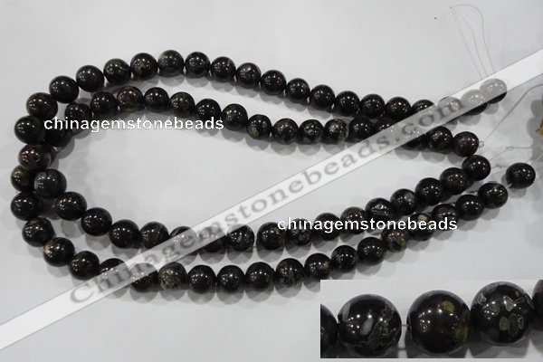 CPM03 15.5 inches 10mm round plum blossom jade beads wholesale