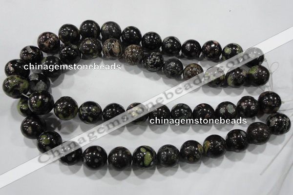 CPM05 15.5 inches 14mm round plum blossom jade beads wholesale