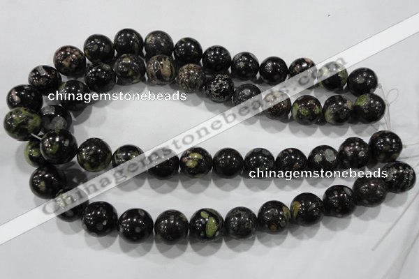 CPM06 15.5 inches 16mm round plum blossom jade beads wholesale