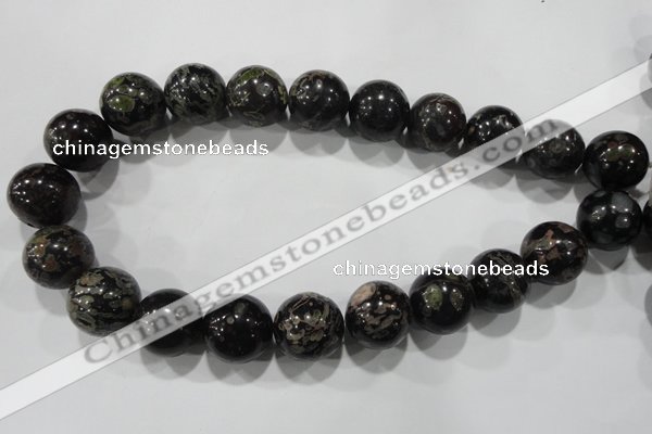 CPM07 15.5 inches 18mm round plum blossom jade beads wholesale