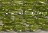 CPO113 15 inches 3.5*5mm teardrop natural peridot beads wholesale