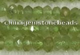 CPO118 15.5 inches 2*4mm faceted rondelle peridot gemstone beads