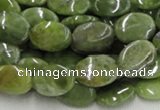 CPO12 15.5 inches 10*14mm oval olivine gemstone beads wholesale