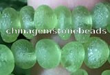 CPO120 15.5 inches 3*6mm nuggets matte peridot gemstone beads