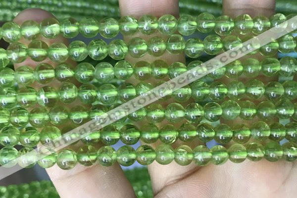 CPO131 15.5 inches 5mm round natural peridot beads wholesale