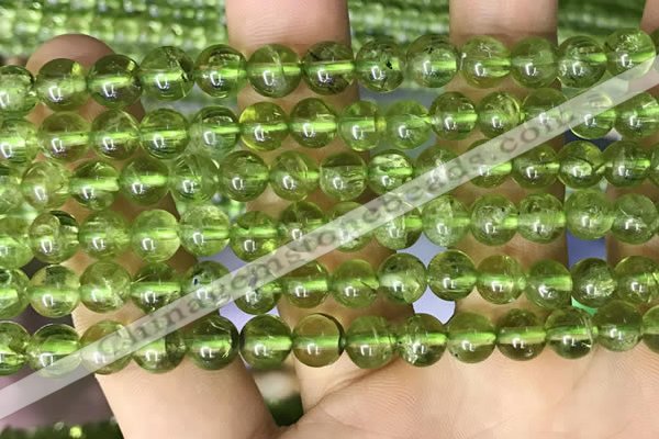 CPO132 15.5 inches 6.5mm - 7mm round natural peridot beads wholesale