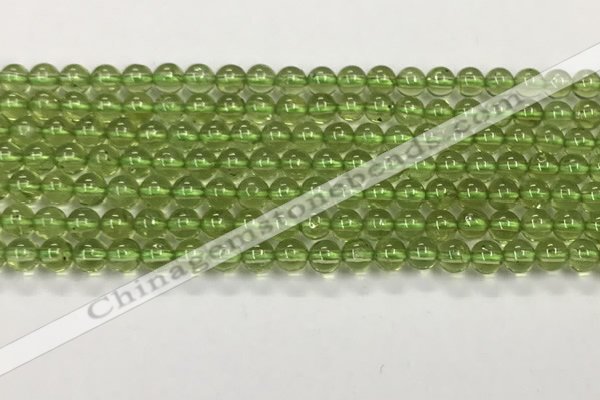 CPO133 15.5 inches 4mm round natural peridot beads wholesale