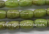 CPO24 15.5 inches 6*10mm drum olivine gemstone beads wholesale