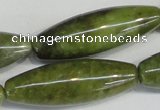 CPO26 15.5 inches 10*30mm rice olivine gemstone beads wholesale