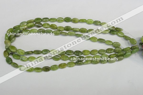 CPO33 15.5 inches 8*12mm oval olivine gemstone beads wholesale