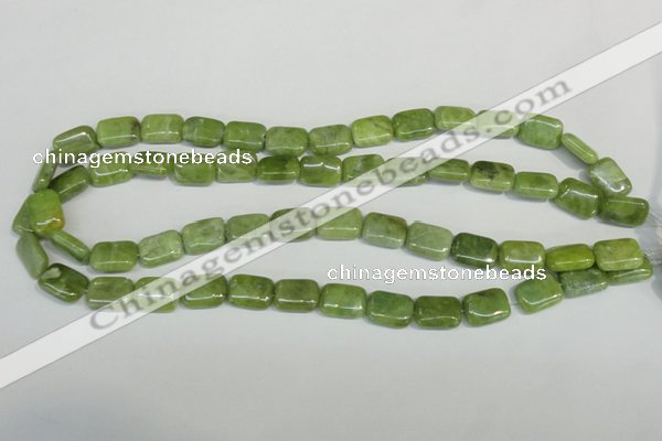 CPO36 15.5 inches 10*14mm rectangle olivine gemstone beads wholesale