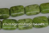 CPO37 15.5 inches 13*18mm rectangle olivine gemstone beads wholesale