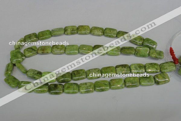 CPO37 15.5 inches 13*18mm rectangle olivine gemstone beads wholesale