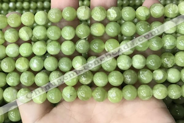 CPO45 15.5 inches 8mm round natural olivine gemstone beads