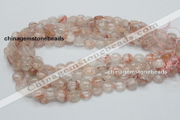 CPQ01 15.5 inches 10mm flat round natural pink quartz beads