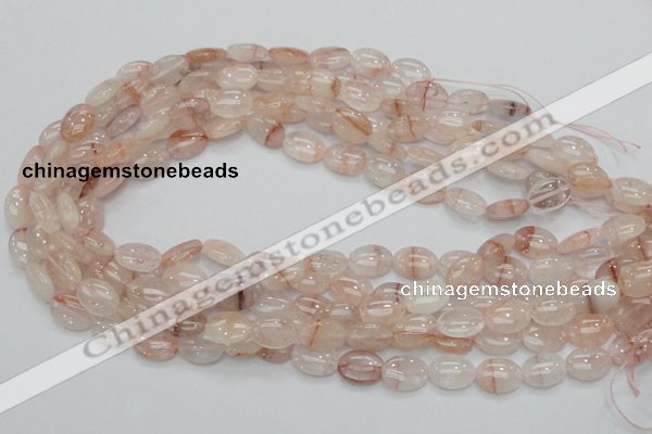 CPQ10 15.5 inches 10*14mm oval natural pink quartz beads wholesale