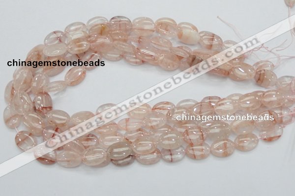 CPQ11 15.5 inches 13*18mm oval natural pink quartz beads wholesale