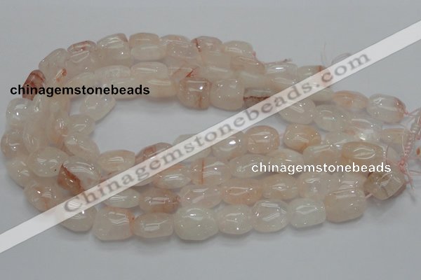 CPQ12 15.5 inches 15*20mm nugget natural pink quartz beads wholesale