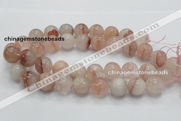 CPQ15 15.5 inches 20mm round natural pink quartz beads wholesale