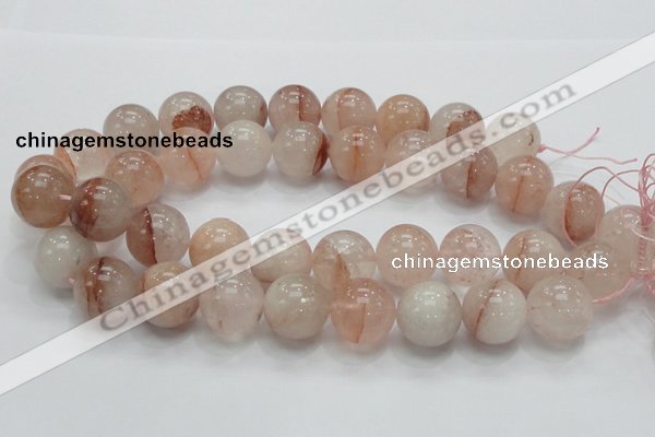 CPQ15 15.5 inches 20mm round natural pink quartz beads wholesale