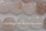 CPQ206 15.5 inches 14mm faceted round natural pink quartz beads