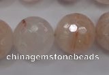 CPQ209 15.5 inches 20mm faceted round natural pink quartz beads