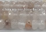 CPQ210 15.5 inches 4*6mm faceted rondelle natural pink quartz beads