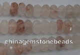 CPQ212 15.5 inches 6*10mm faceted rondelle natural pink quartz beads