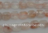 CPQ231 15.5 inches 10*10mm faceted square natural pink quartz beads