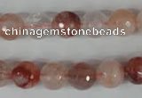 CPQ24 15.5 inches 10mm faceted round natural pink quartz beads