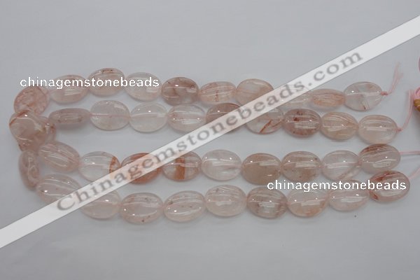 CPQ241 15.5 inches 15*20mm oval natural pink quartz beads