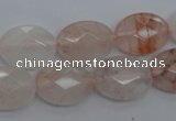 CPQ244 15.5 inches 13*18mm faceted oval natural pink quartz beads