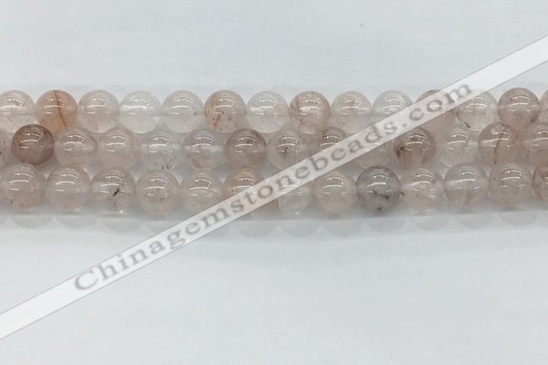 CPQ252 15.5 inches 8mm round natural pink quartz beads wholesale