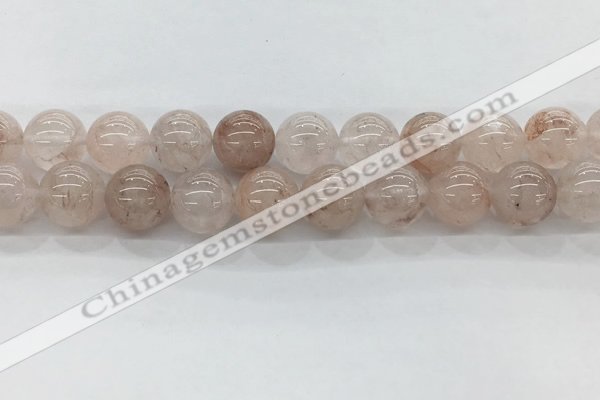 CPQ255 15.5 inches 14mm round natural pink quartz beads wholesale