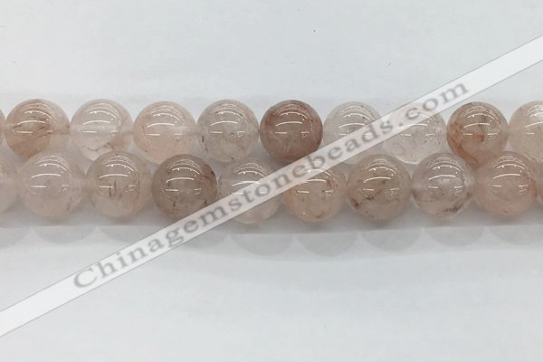 CPQ257 15.5 inches 18mm round natural pink quartz beads wholesale