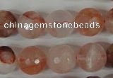 CPQ26 15.5 inches 14mm faceted round natural pink quartz beads