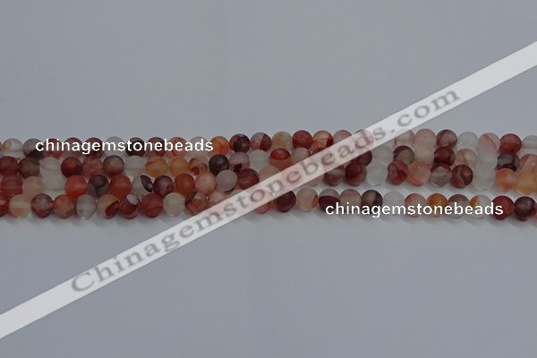 CPQ300 15.5 inches 4mm round matte pink quartz beads wholesale