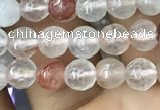 CPQ310 15.5 inches 4mm faceted round pink quartz beads wholesale