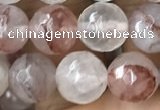 CPQ313 15.5 inches 10mm faceted round pink quartz beads wholesale