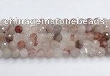 CPQ320 15.5 inches 10mm faceted round pink quartz beads