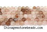 CPQ342 15.5 inches 8mm round pink quartz gemstone beads