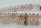 CPQ38 15.5 inches 5*8mm faceted rondelle natural pink quartz beads