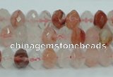 CPQ39 15.5 inches 6*10mm faceted rondelle natural pink quartz beads