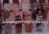 CPQ40 15.5 inches 7*15mm rondelle pink quartz beads wholesale