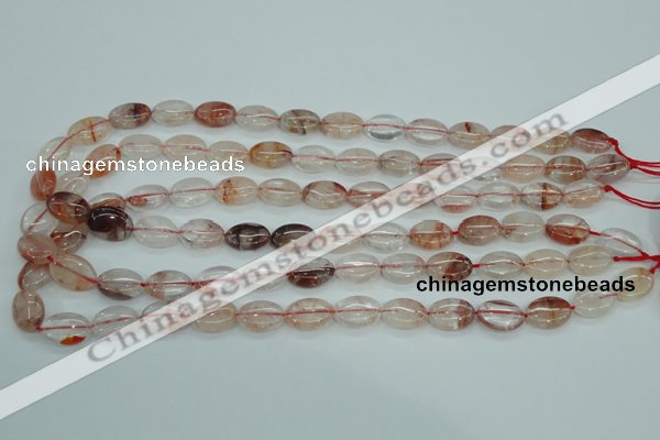 CPQ43 15.5 inches 10*14mm oval natural pink quartz beads