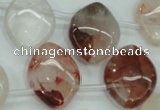 CPQ59 Top-drilled 18*25mm marquise natural pink quartz beads