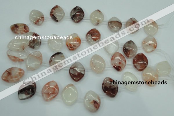 CPQ59 Top-drilled 18*25mm marquise natural pink quartz beads