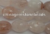 CPQ74 15.5 inches 15*20mm faceted rice natural pink quartz beads