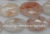 CPQ85 15.5 inches 18*25mm faceted oval natural pink quartz beads