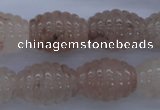 CPQ90 15.5 inches 15*20mm carved rice natural pink quartz beads